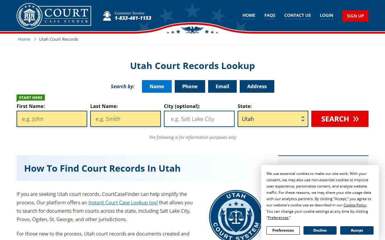 Daggett County Utah court records civil case search