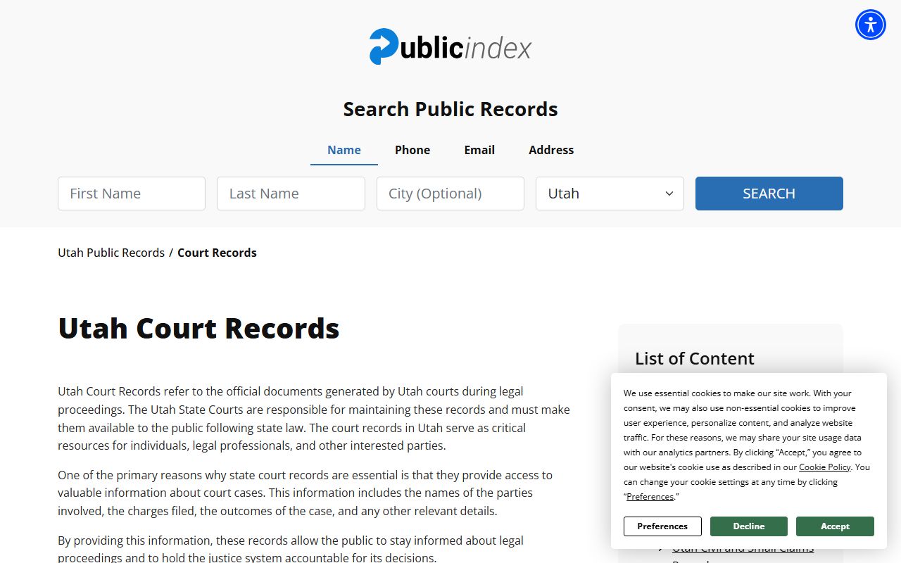 Juab County Fourth District civil court records search