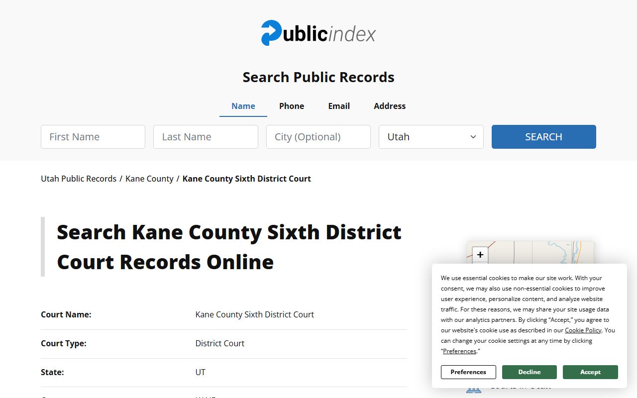 Kane County civil court records access and search
