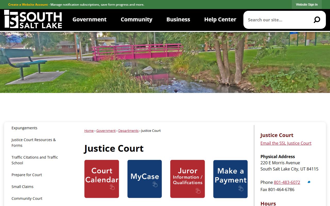 Salt Lake City Justice Court civil records and case access