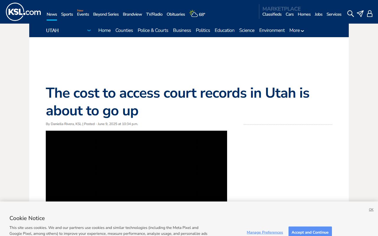Utah court records XChange fee changes for civil court records access